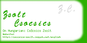 zsolt csocsics business card